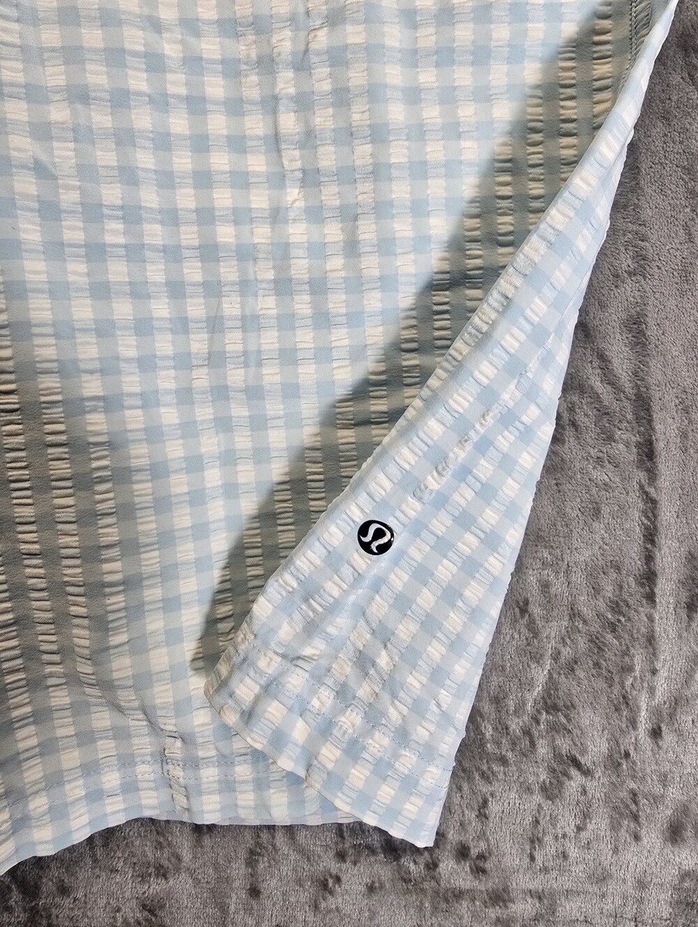 Lululemon Seersucker Performance Shorts Size 34 Blue - Picture 5 of 6